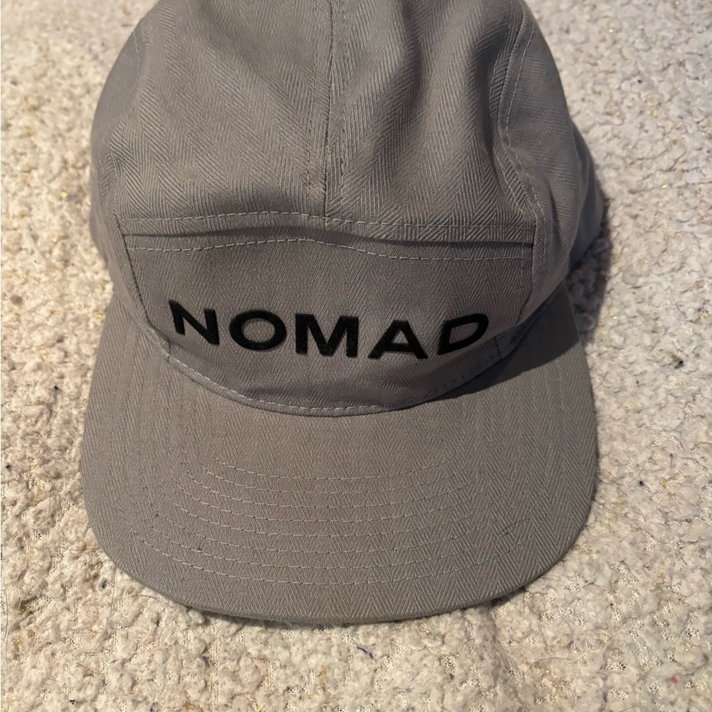 Gray NOMAD Five Panel Camper Mac Cap Hat Embroidered OS